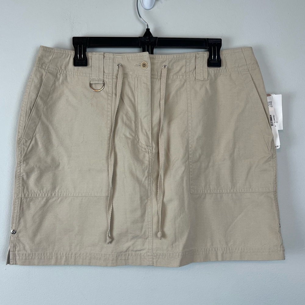 NWT Jones Sport Beige Cotton Y2K Skort Size 12